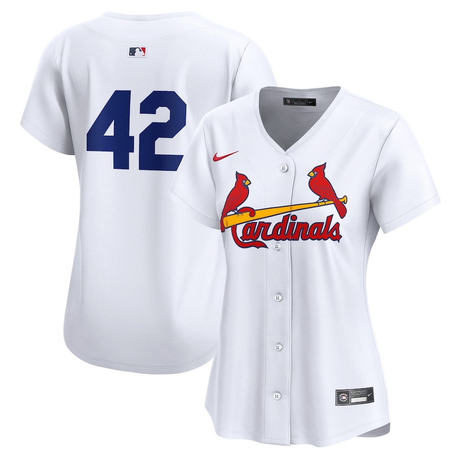 St. Louis Cardinals Women's 2024 Jackie Robinson Day Home Limited Jersey  White