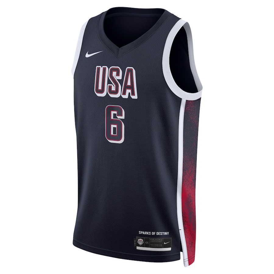 Unisex Men's USA Basketball LeBron James Nike Navy 2024 Swingman Player Jersey