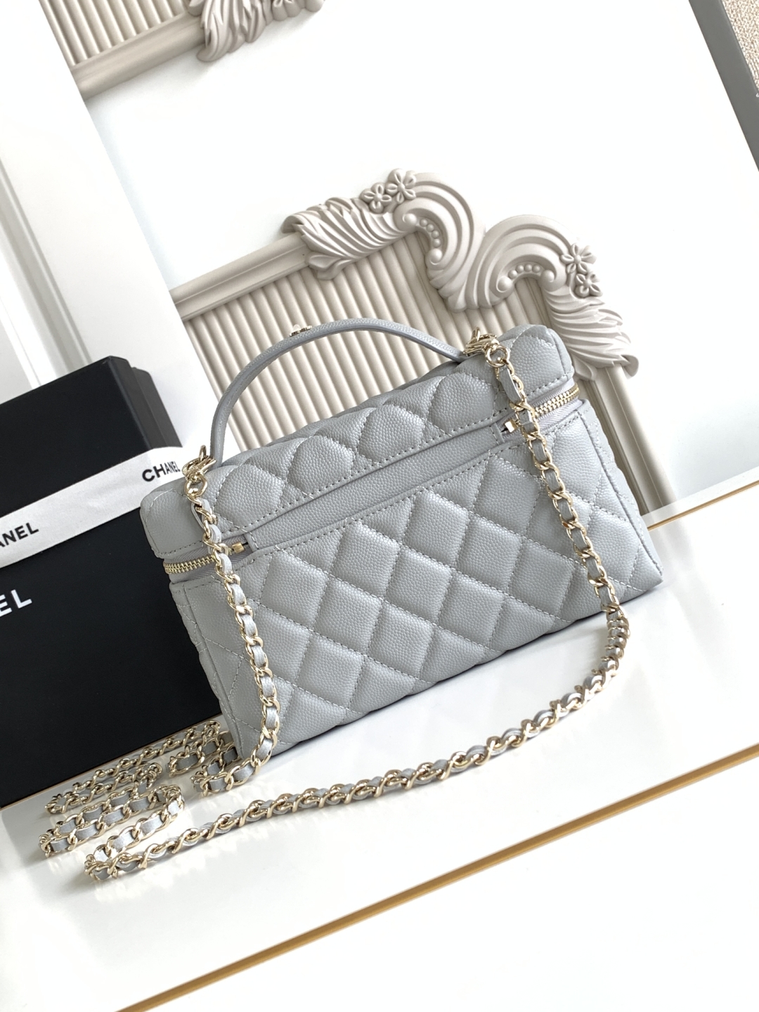 Chanel 25C Vanity Case Light Blue 20cm