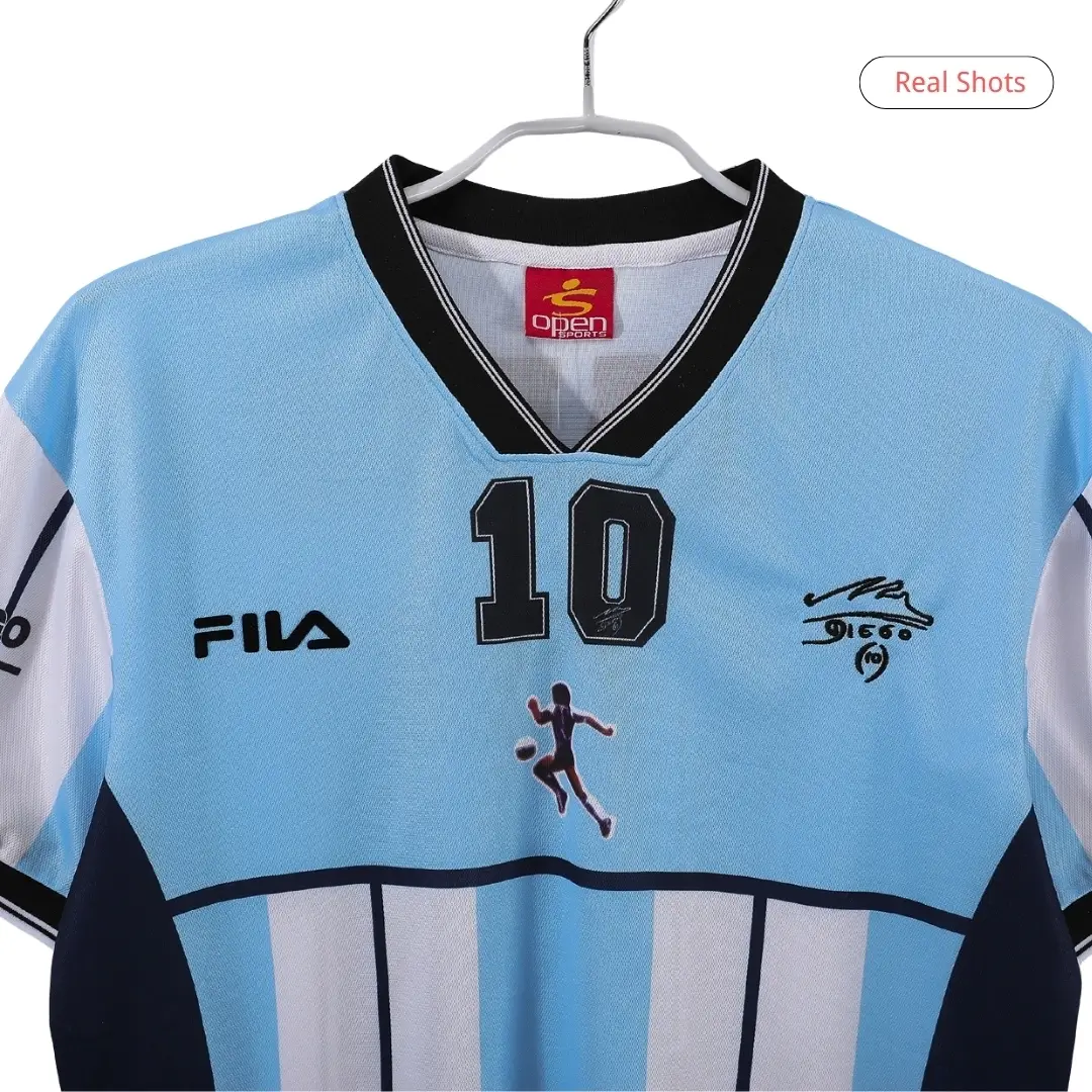 Maradona #10 Argentina 2001 Home Retro Football Jersey