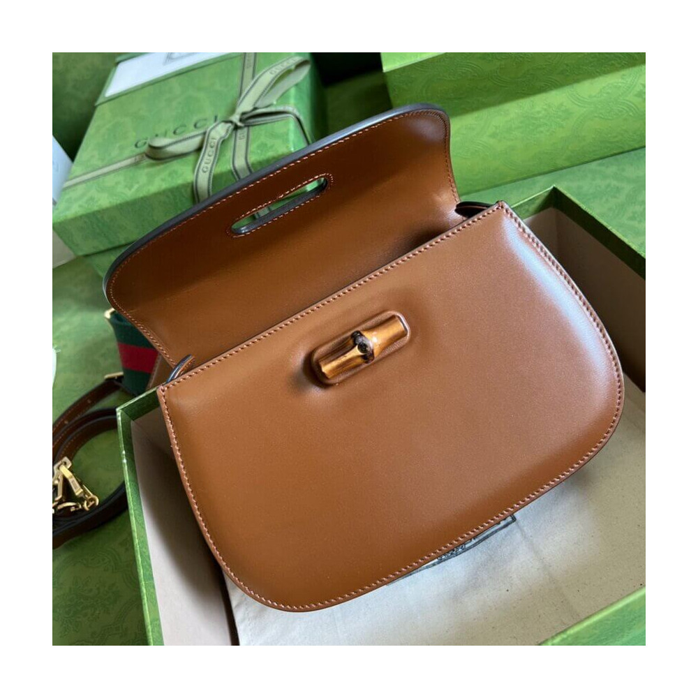 Gucci Small Top Handle Bag with Bamboo Cuir