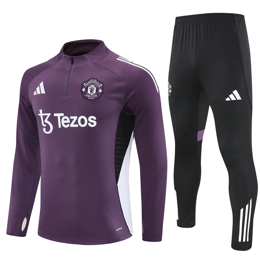 2025-26 Manchester United Purple Long Sleeve Training Suit