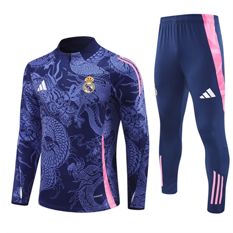 2024-25 Real Madrid Royal Blue Long Sleeve Training Suit