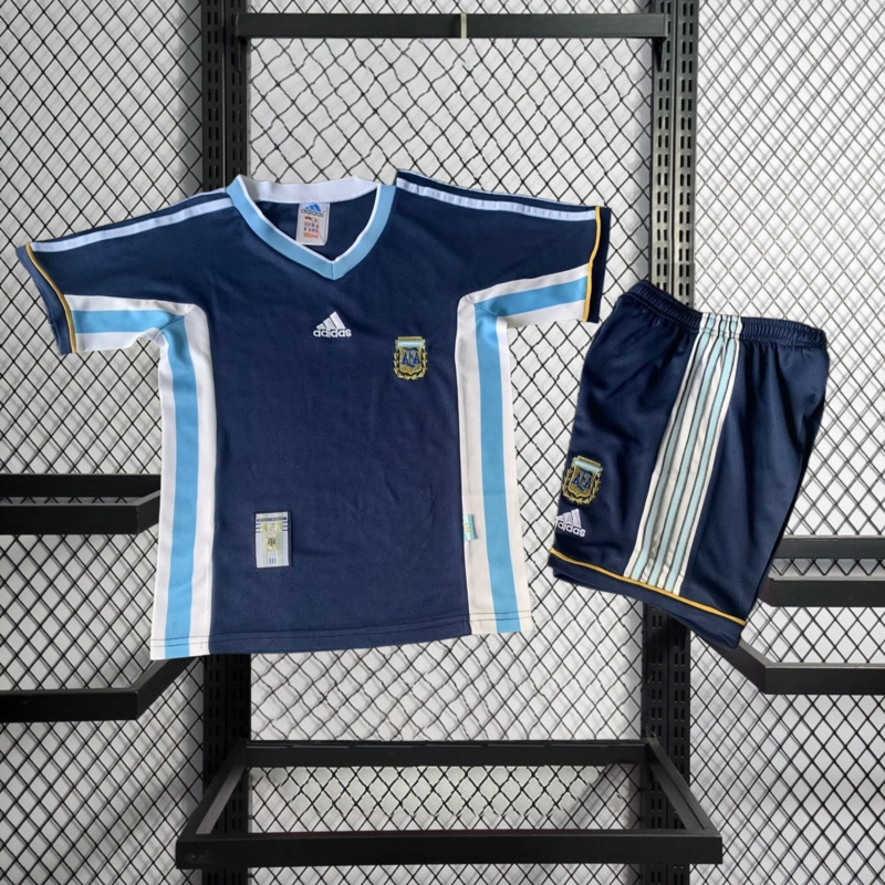 Retro kids 1998 KIDS Argentina Away Football jersey retro