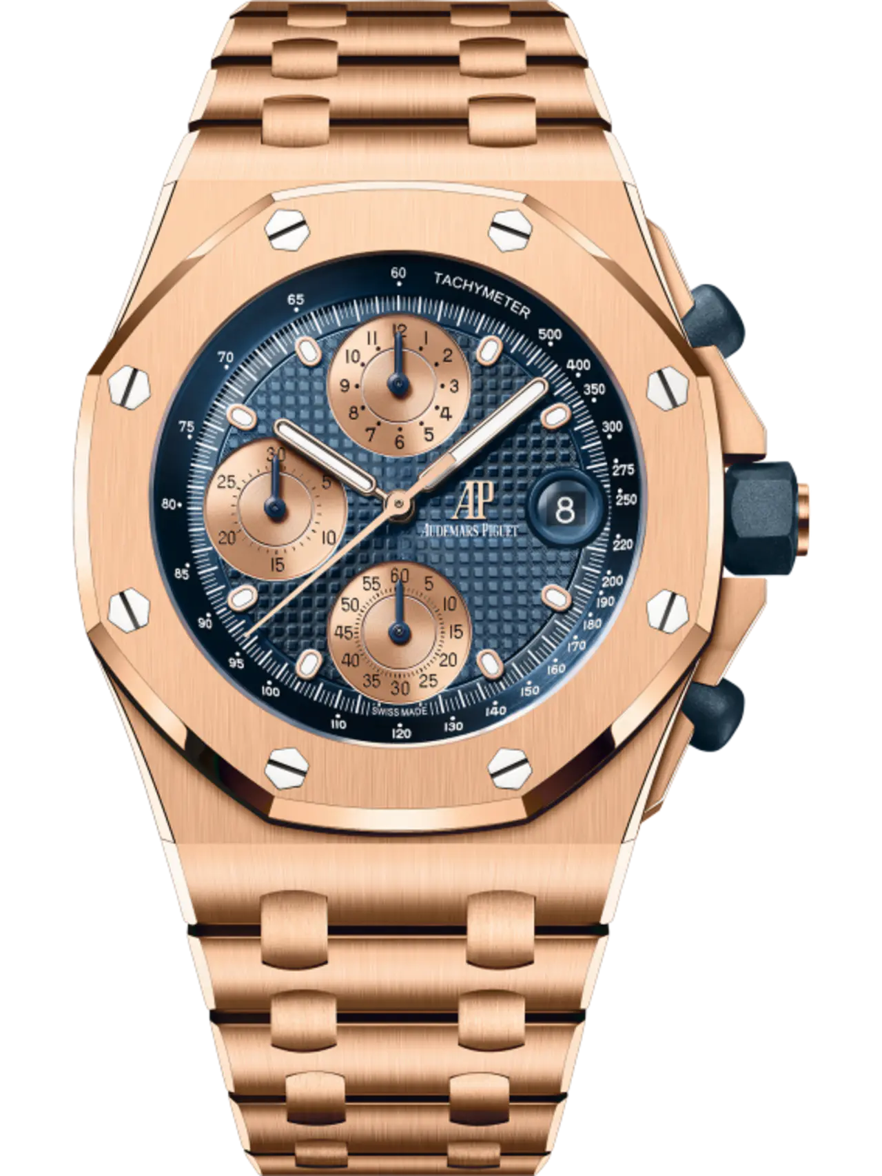 Audemars Piguet  OFFSHORE Pink Gold Blue Dial CHRONOGRAPH 42mm 26238OR.OO.2000OR.01