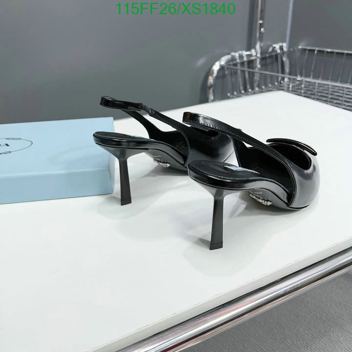 Prada Brushed Leather Slingback Pumps Black 1I901M055F0002F075
