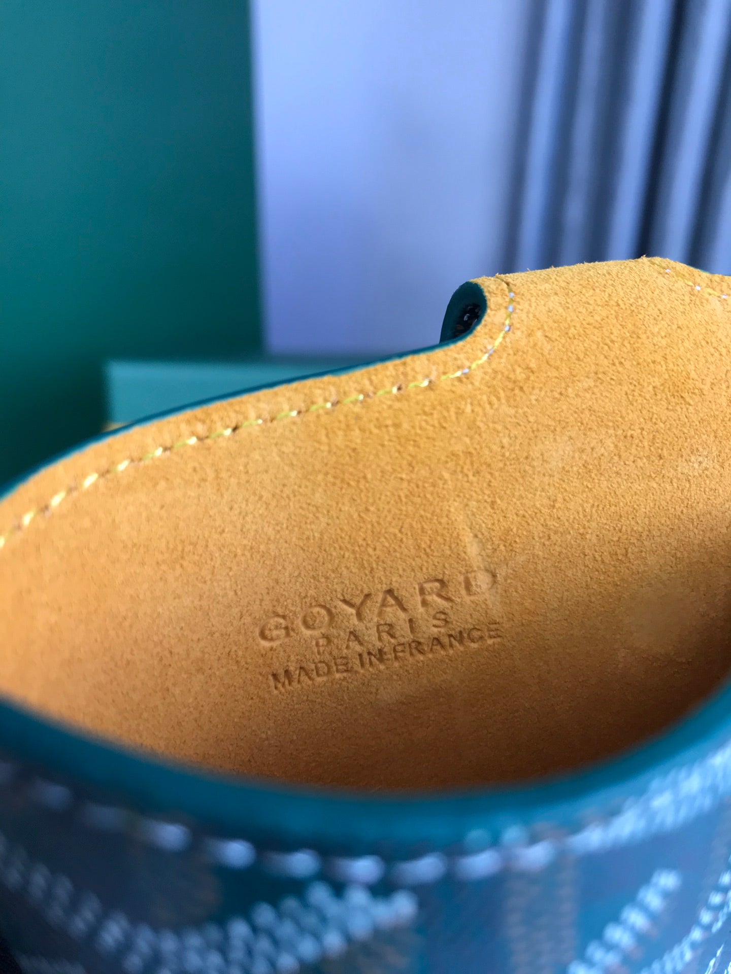 Goyard Montmartre Gm Case 18 Cm Green Goyardine Canvas
