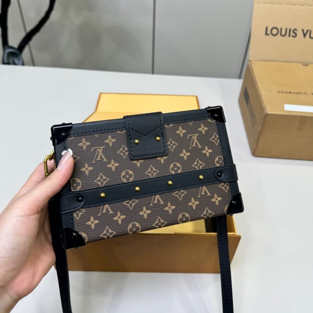 Louis Vuitton Petite Malle Monogram Dark Brown 20Cm M45943