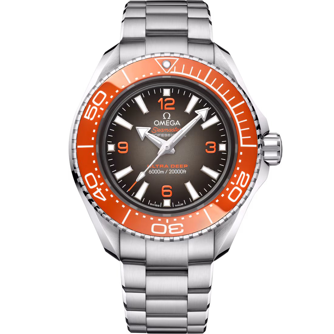 Omega Seamaster Planet Ocean 6000M 45.5mm Grey Dial O‑MEGASTEEL Bracelet 215.30.46.21.06.001