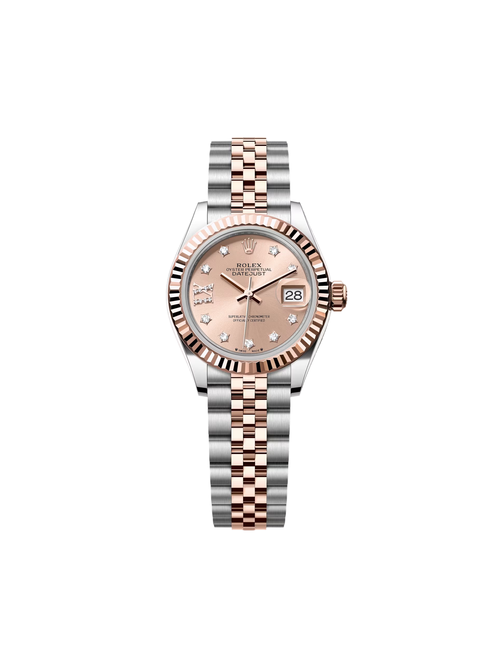 【Super Clone】RLX Lady-Datejust 28mm 279171 Rose-colour Diamond Set Oyster Stainless Steel and Rose Gold