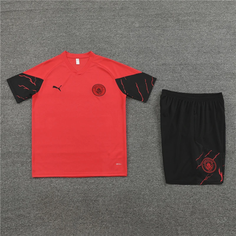 23-24 Short Sleeve Training Wear Manchester City Orange Red