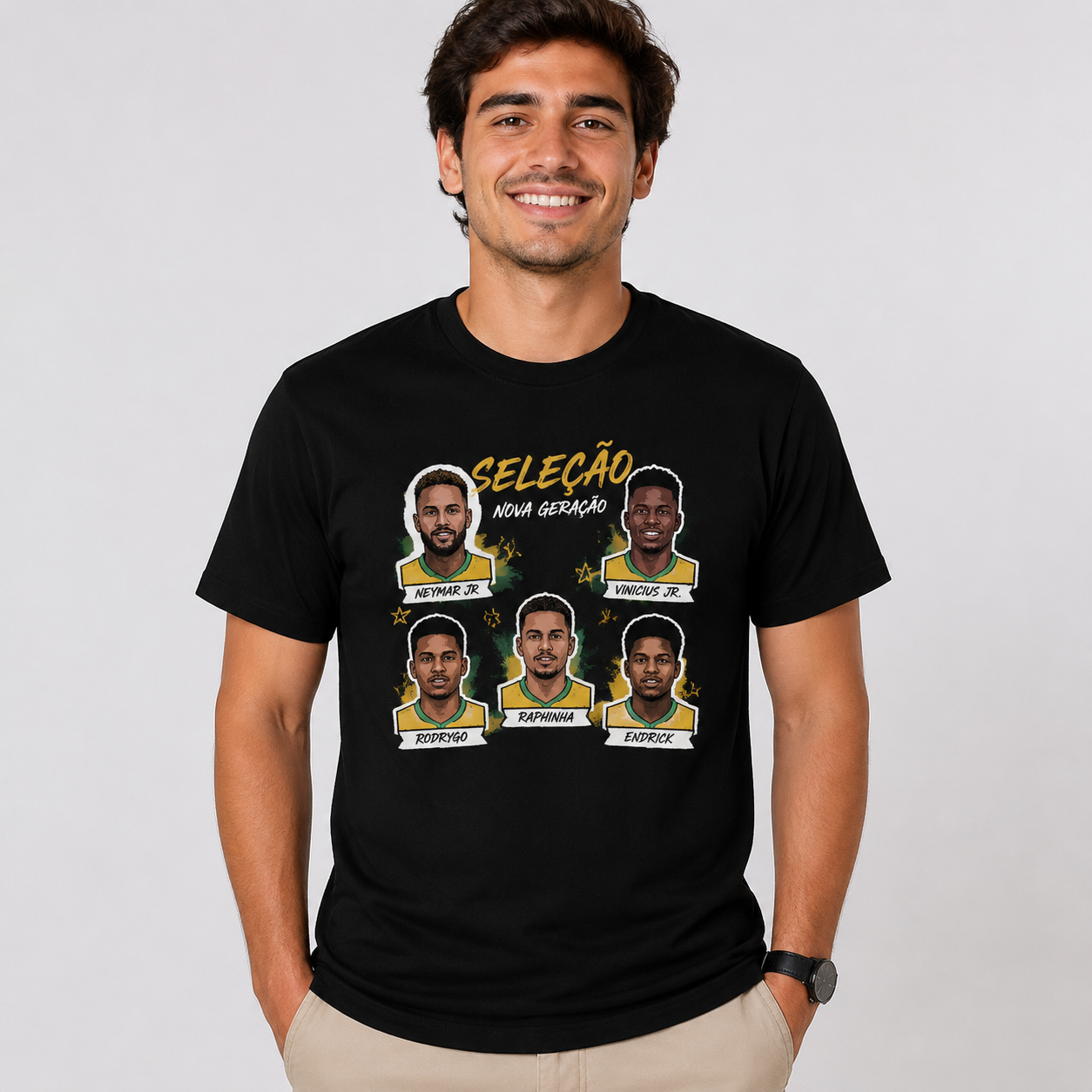Brazilian Player Pure Cotton T-Shirt – Limited-Time Offer