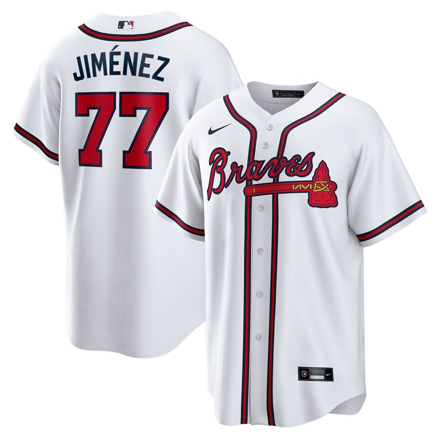 Joe Jimenez Atlanta Braves Home Player Jersey White