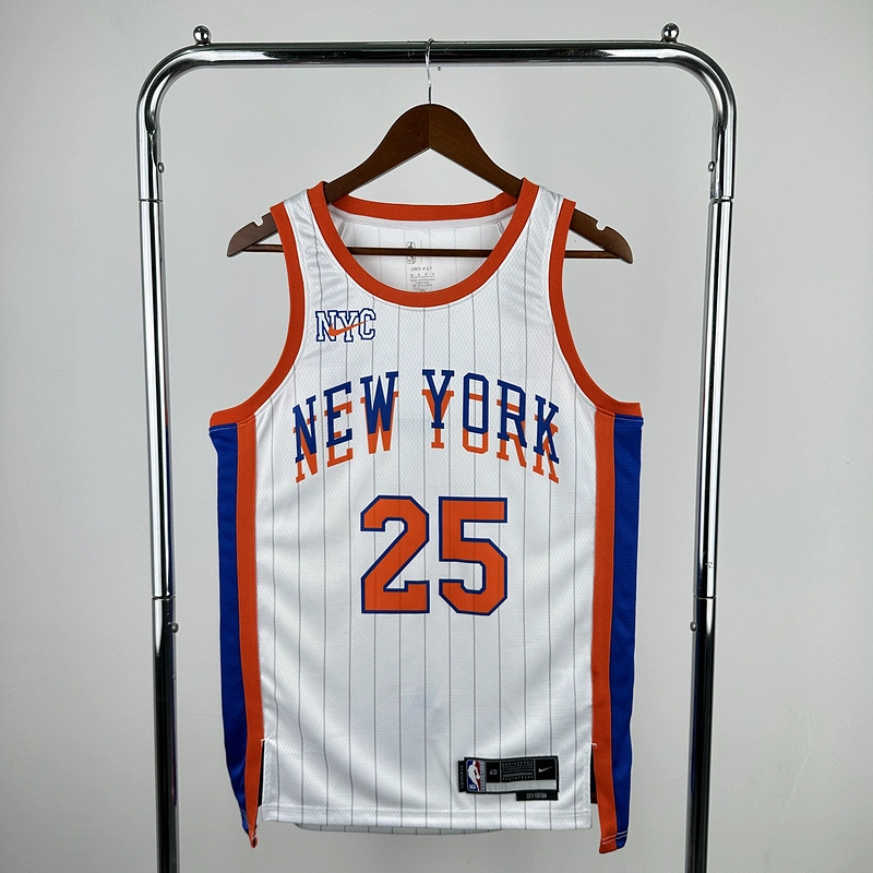 2025 NBA New York Knicks 25 BRIDGES Basketball Jersey