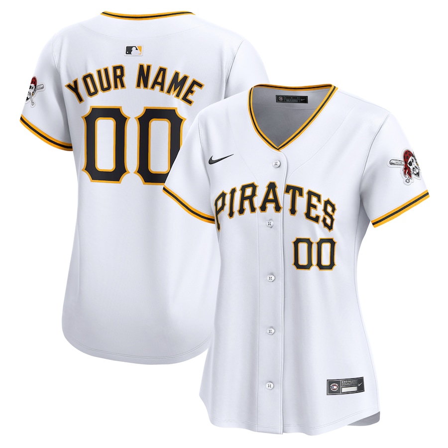 Pittsburgh Pirates Women's Home Limited Custom Jersey White