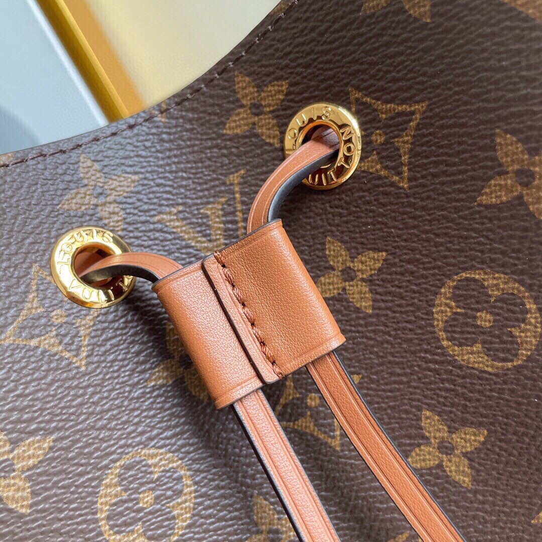 Louis Vuitton Luxury Monogram Canvas And Leather Handbag Neonoe Caramel