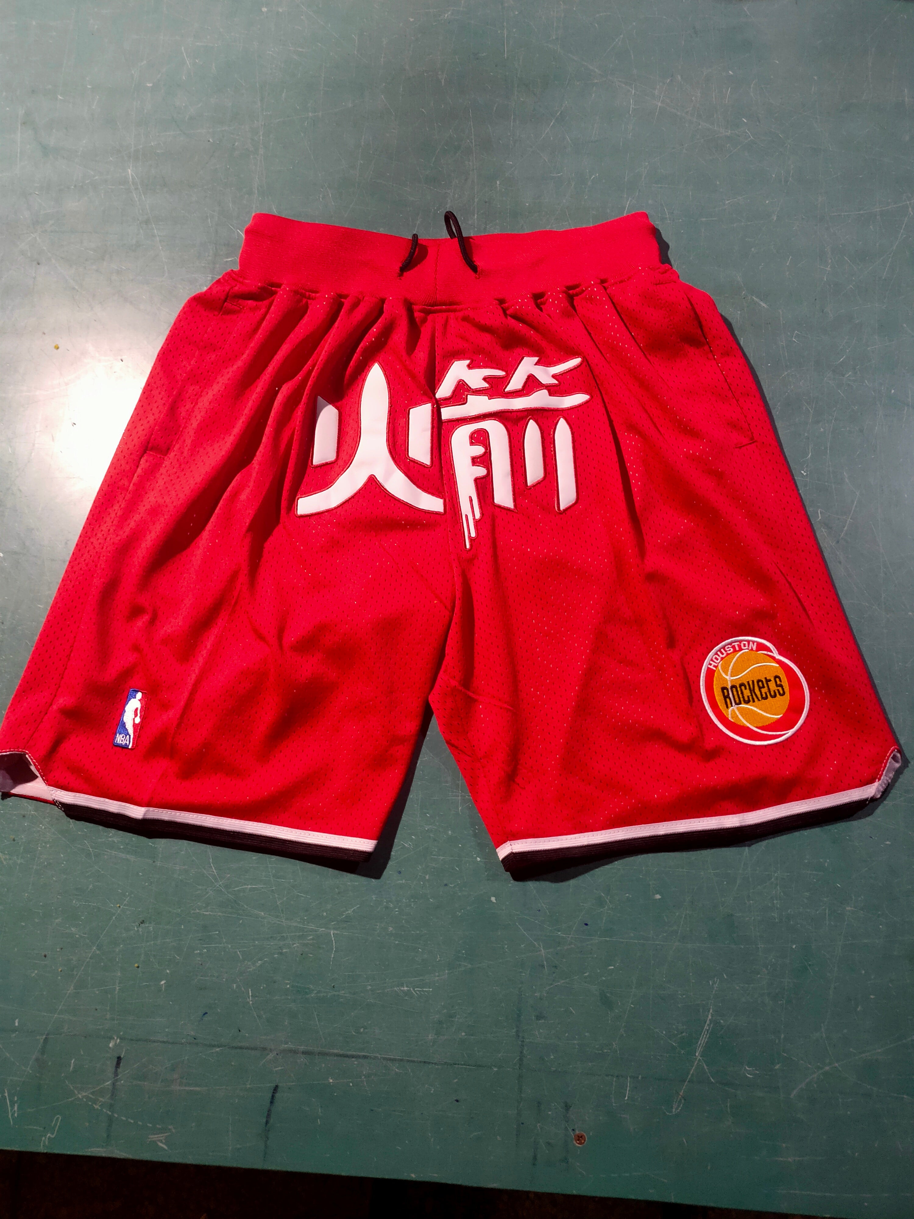 Houston Rockets red Chinese version pocket shorts