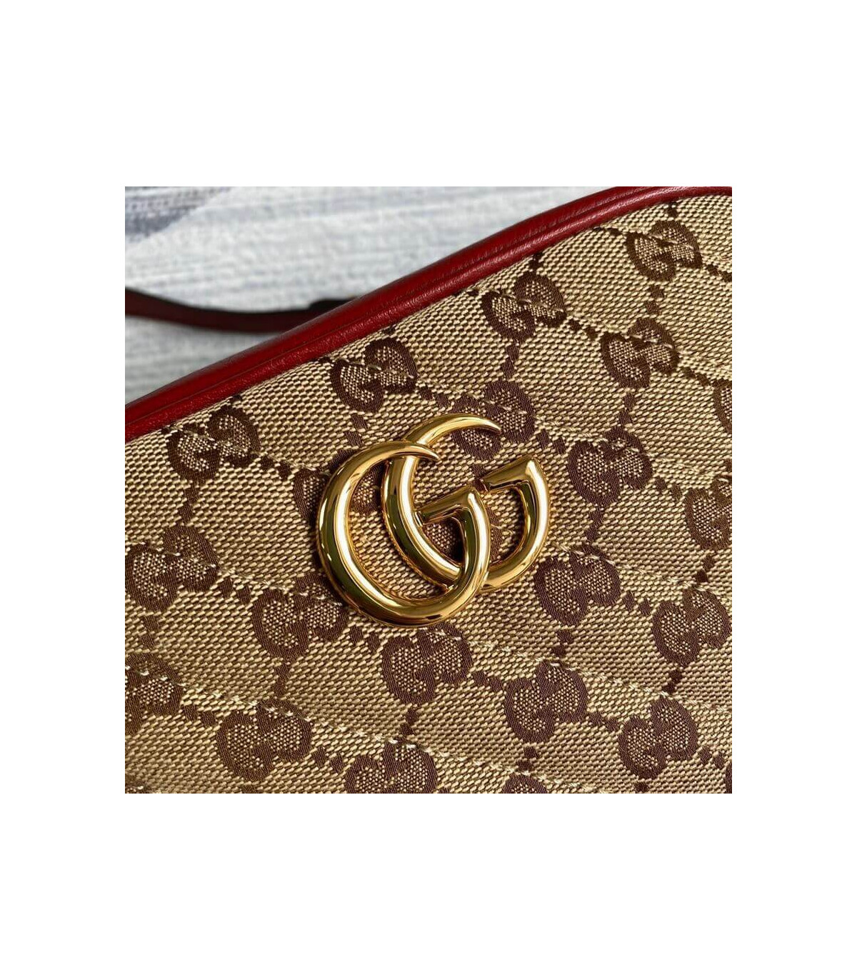 Gucci GG Canvas Matelasse Mini Bag Red