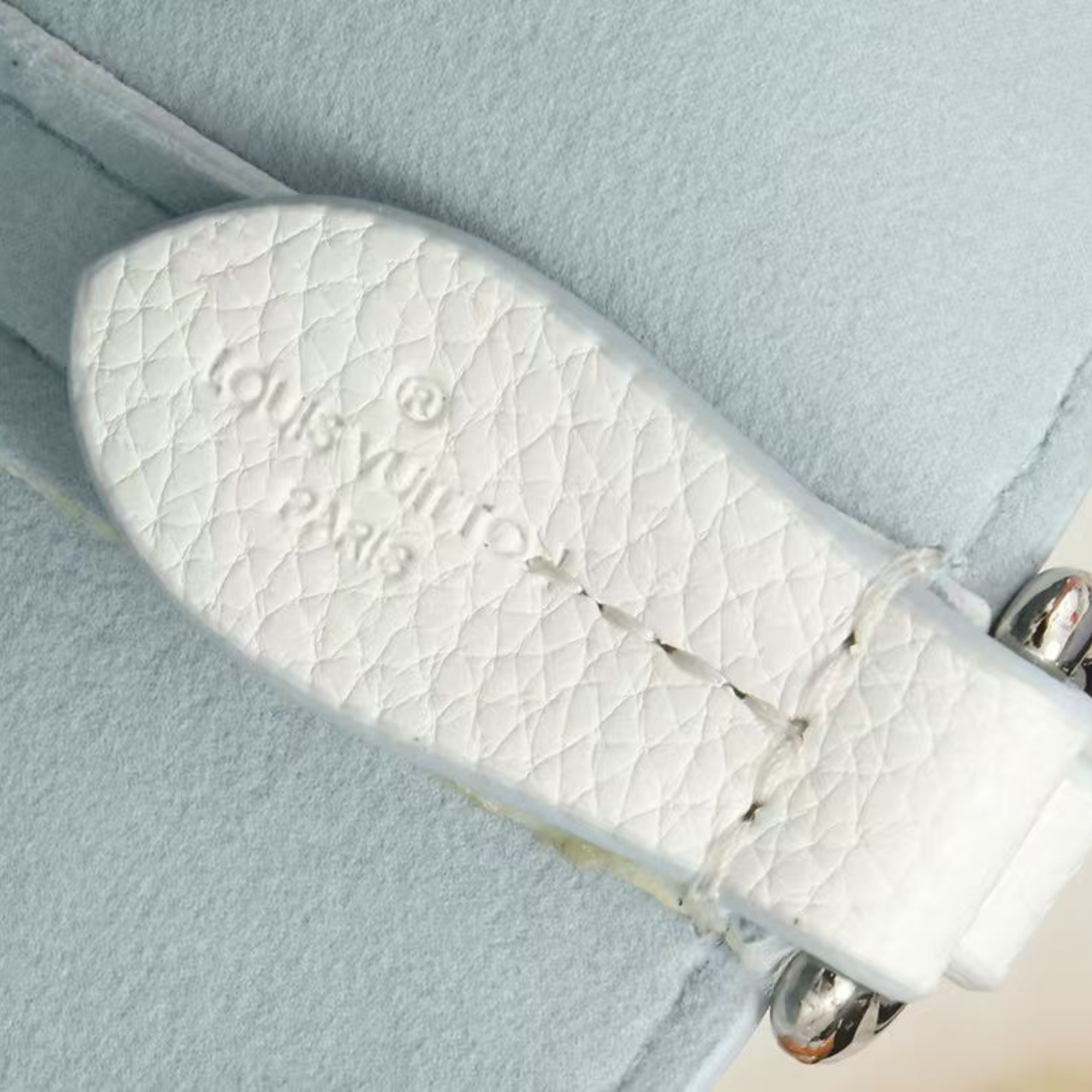 Louis Vuitton Blossom Mahina Bag With Lv Circle Motif White 23Cm