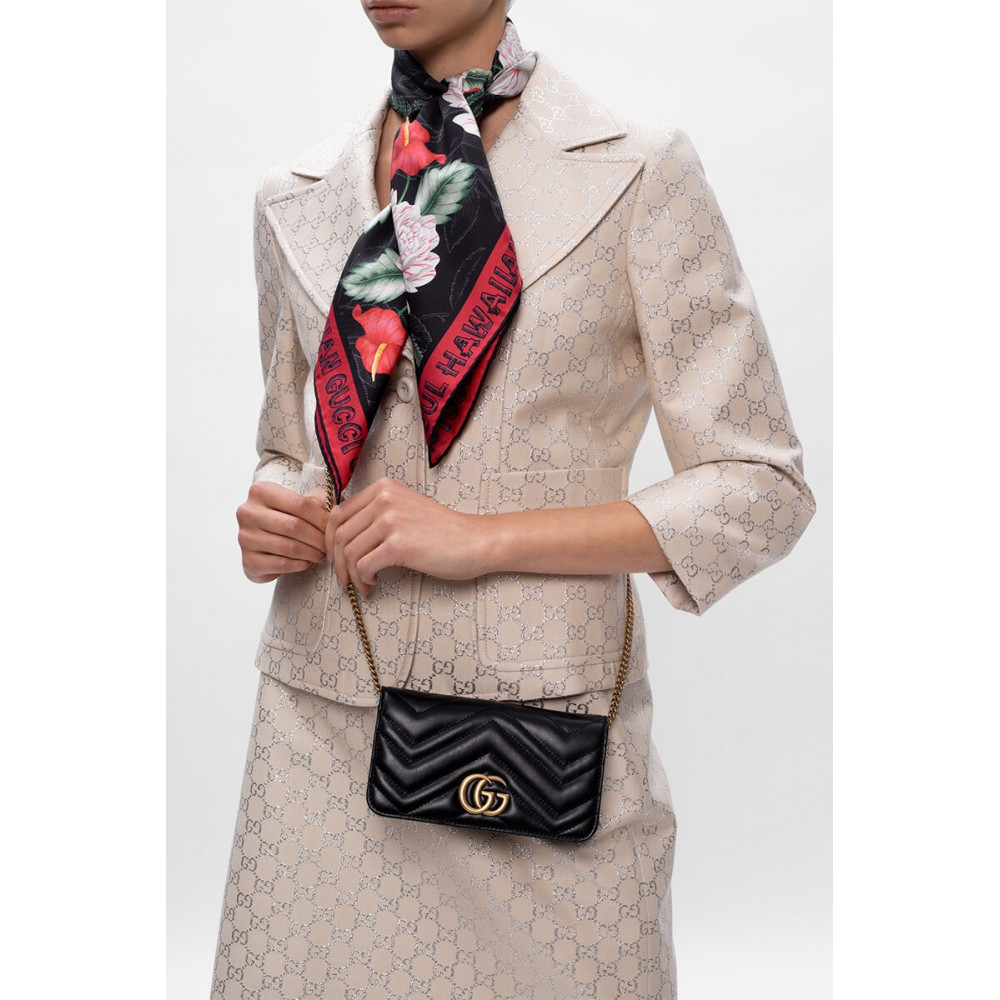 Gucci GG Marmont Mini Bag In Black Leather