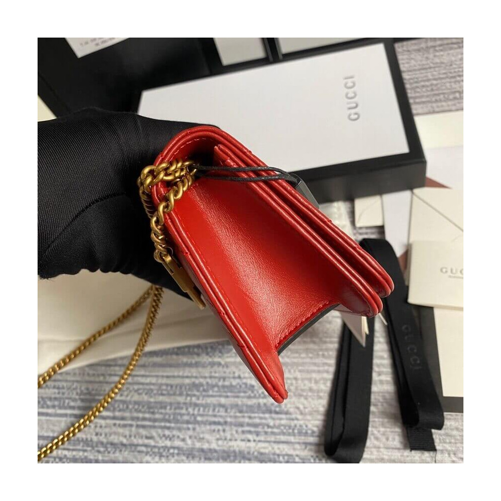 Gucci GG Marmont Mini Bag In Red Leather
