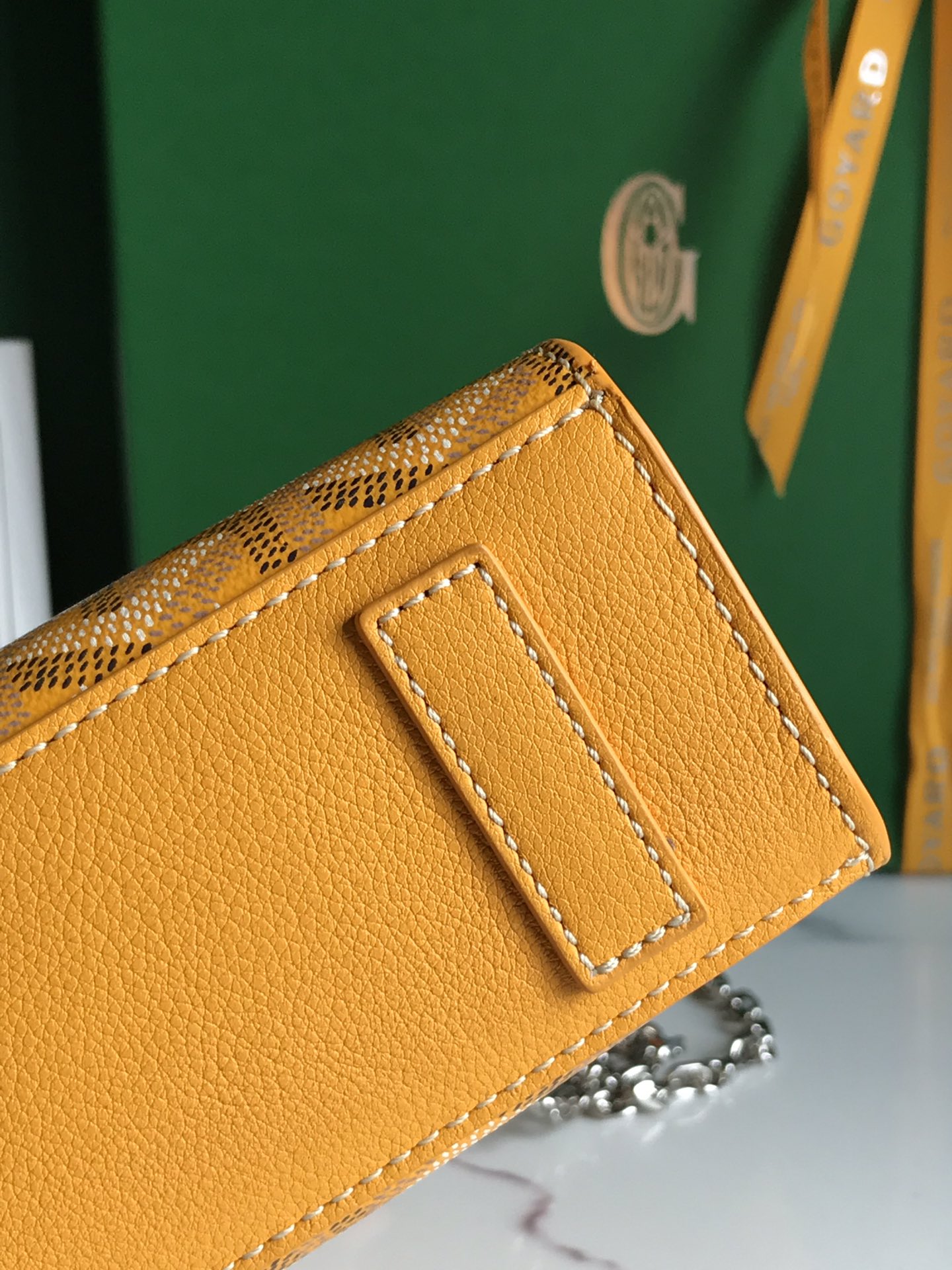 Goyard Rouette Structuré Mini Bag 21 Cm Yellow Goyardine Canvas And Calfskin