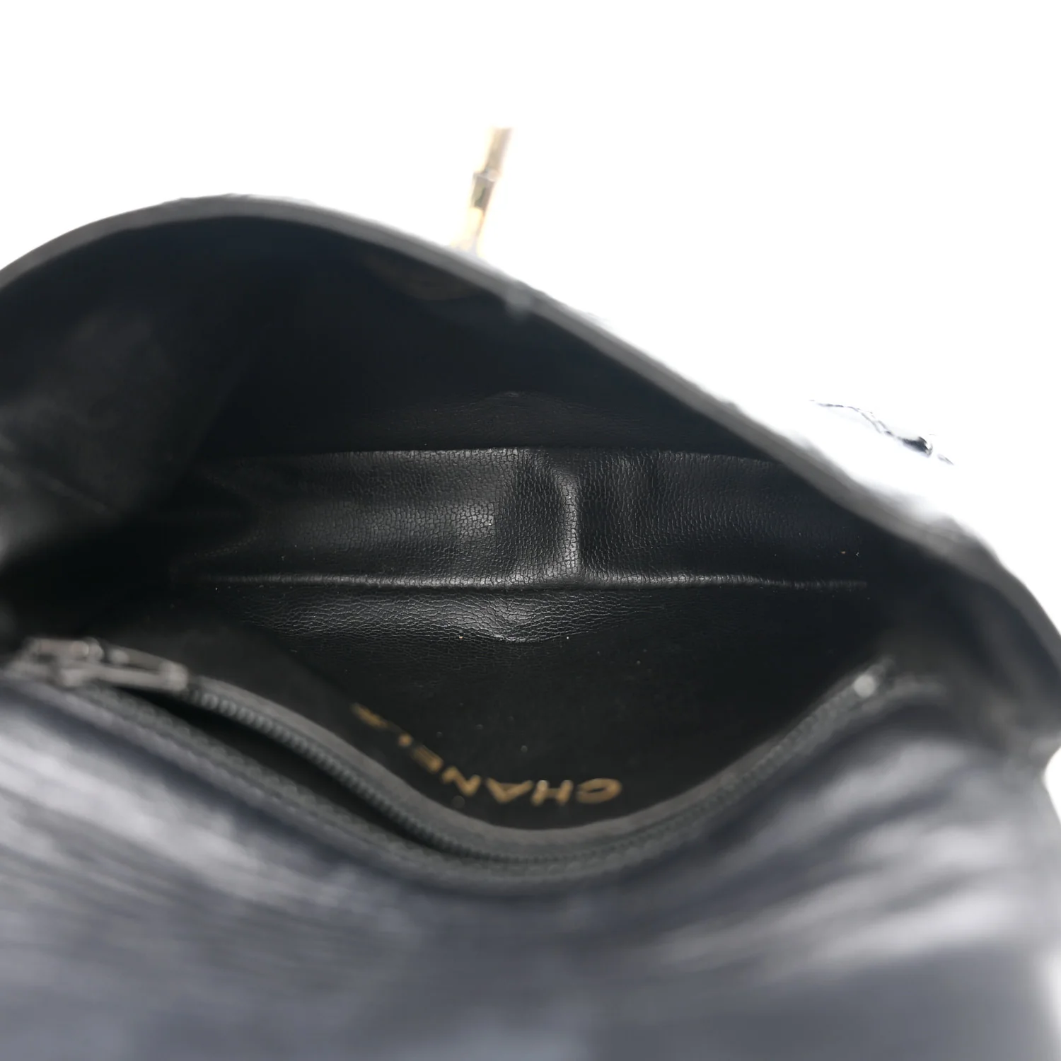 Patent Flap Waist Belt Bag Black