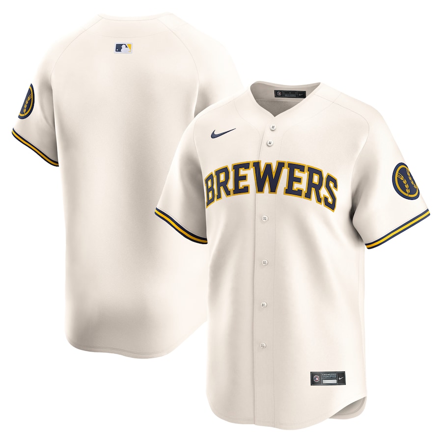 Milwaukee Brewers Youth Home Limited Jersey Cream