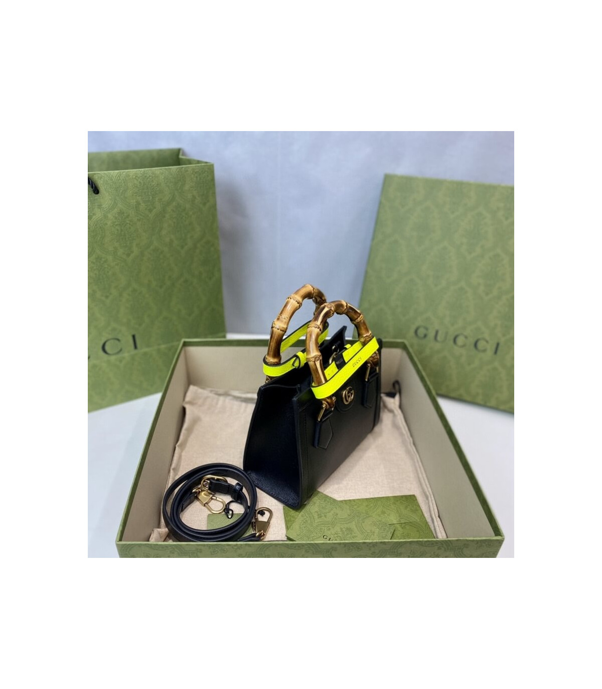 Gucci Diana Mini Tote Bag Black