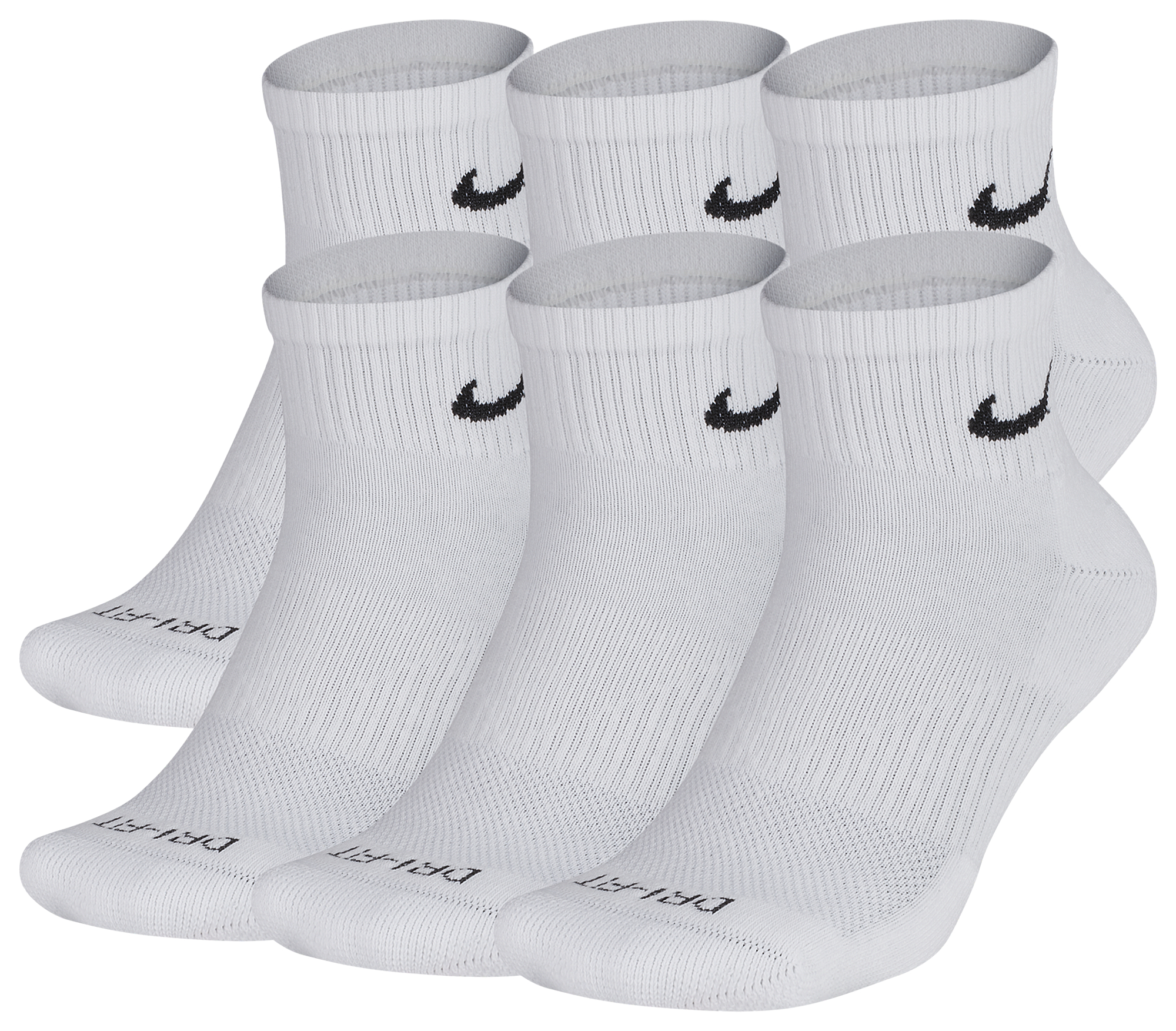 Nike 6 Pack Dri-FIT Plus Quarter Socks
