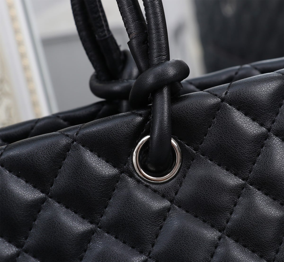 Chanel Calfskin Quilted Large Cambon Tote Black 41Cm/16in