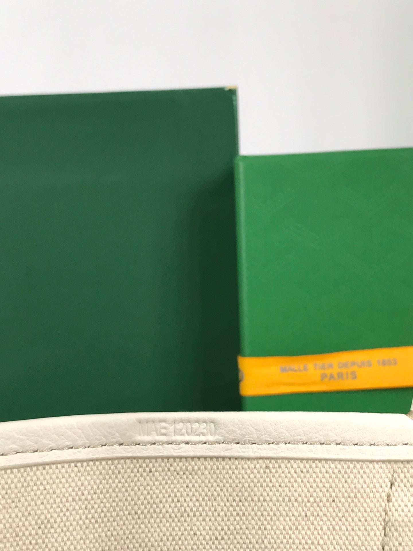 Goyard Small Belharra 24 Cm White Goyardine Canvas And Lambskin