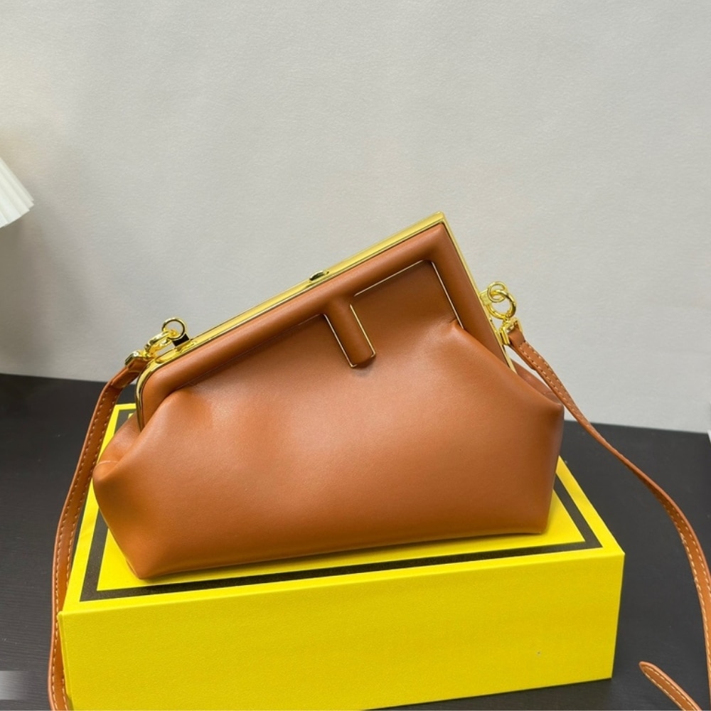 Fendi First Small Nappa Leather Bag Brown 23Cm 8Bp129Abvef0Nyj