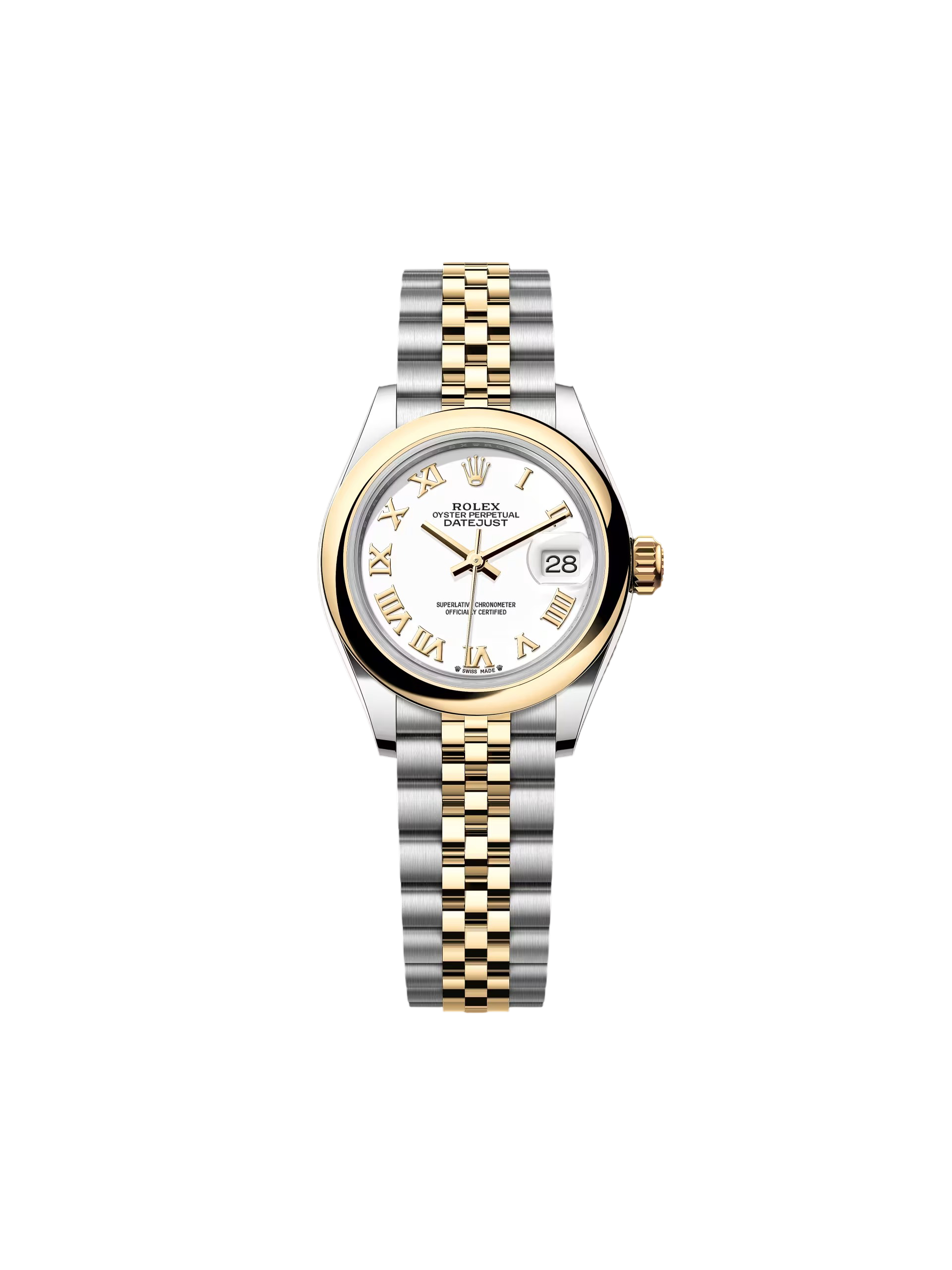 Rolex Lady-Datejust 28mm  279163 White Roman Dial Oyster Bracelet