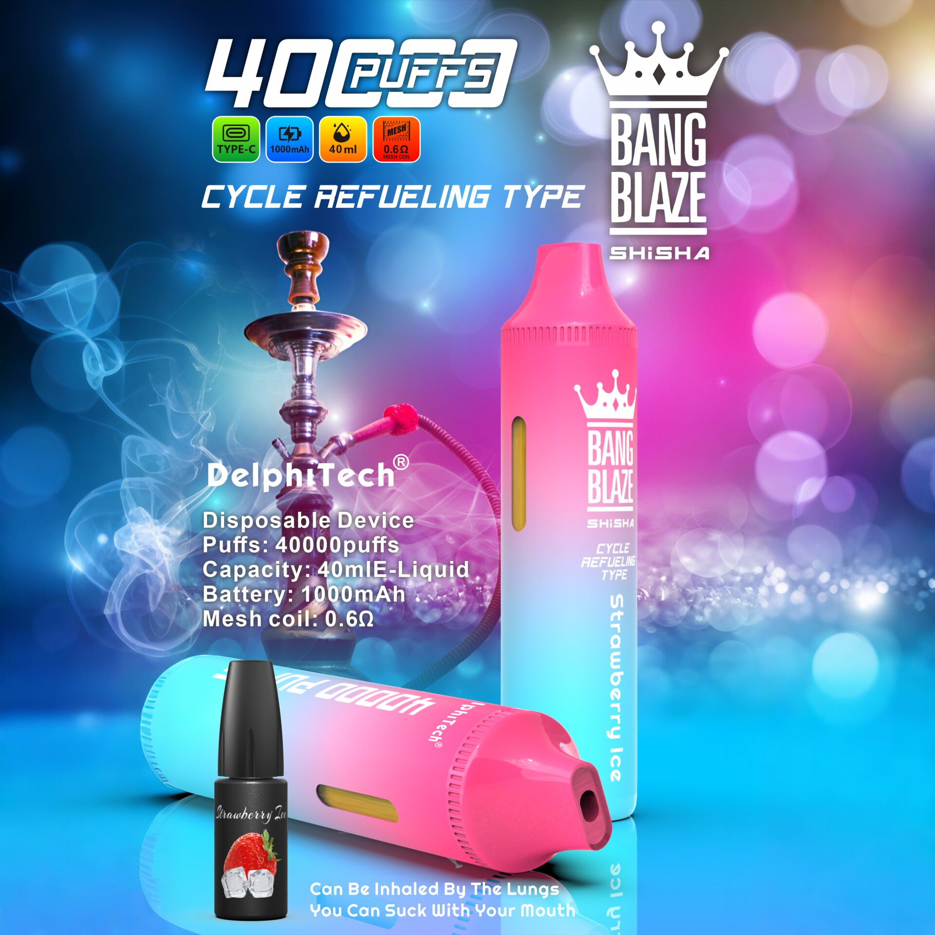 Bang Blaze 40K Riginal Refillable Oil Vape(3 pieces)