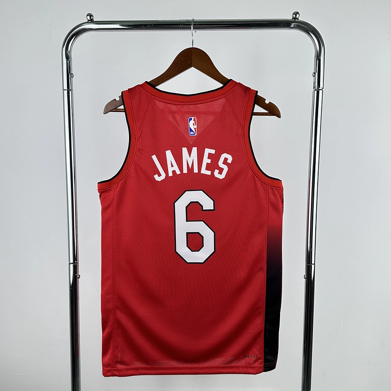 2025 NBA Miami Heat 6 JAMES Basketball Jersey