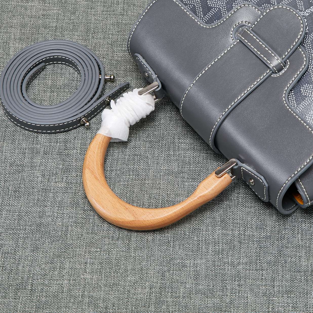 Goyard Saigon Souple Mini Bag Grey Canvas 20cm