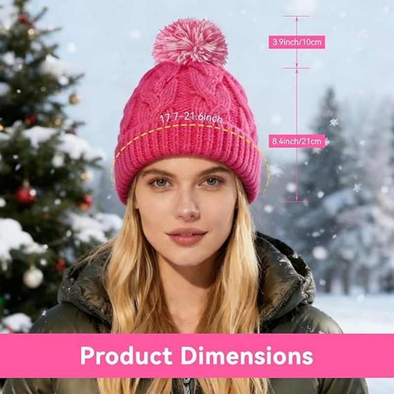Slouchy Chunky Knit Beanie with Pom Pom