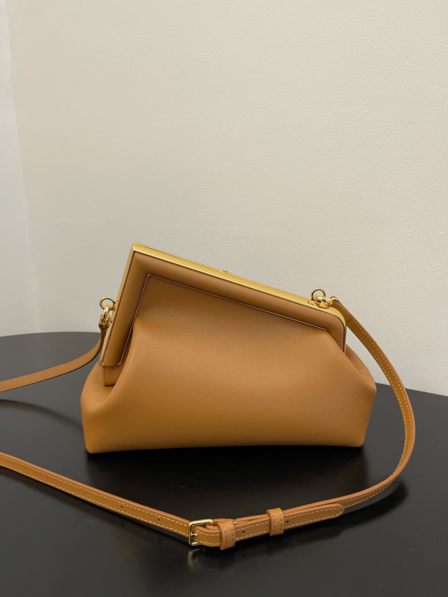 Fendi First Small Nappa Leather Bag Brown 26cm