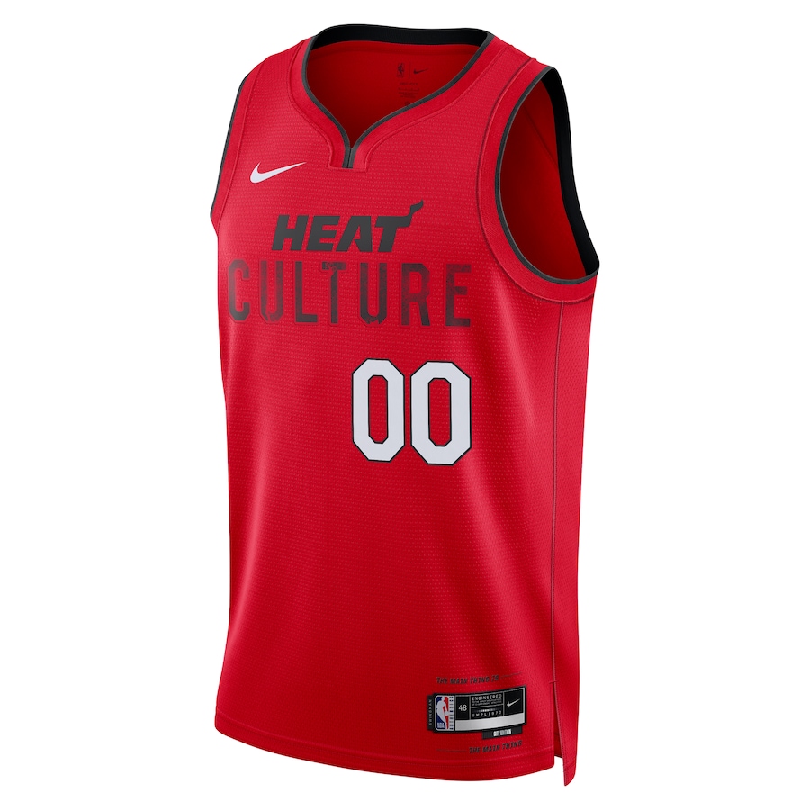 Unisex Miami Heat Red 2024/25 Custom Swingman Jersey - City Edition