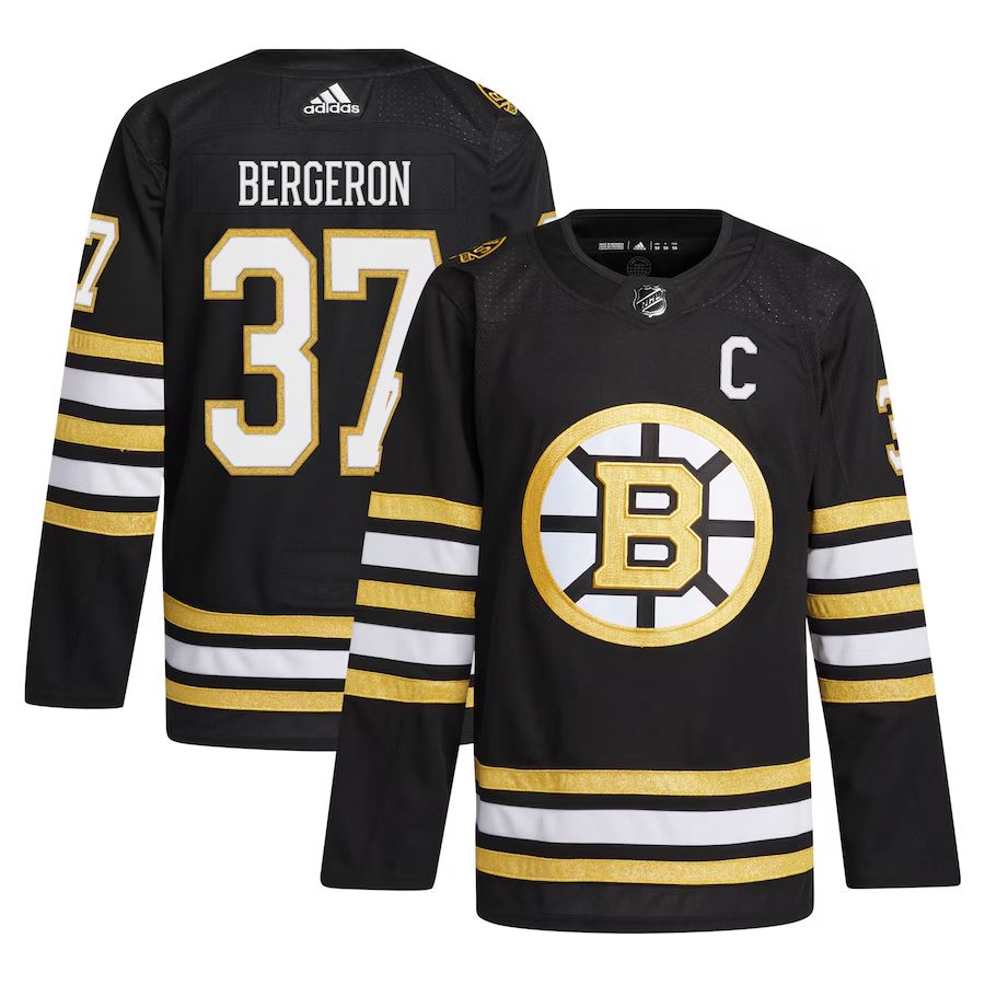 Men's Boston Bruins Patrice Bergeron adidas Black Home Primegreen Authentic Player Jersey