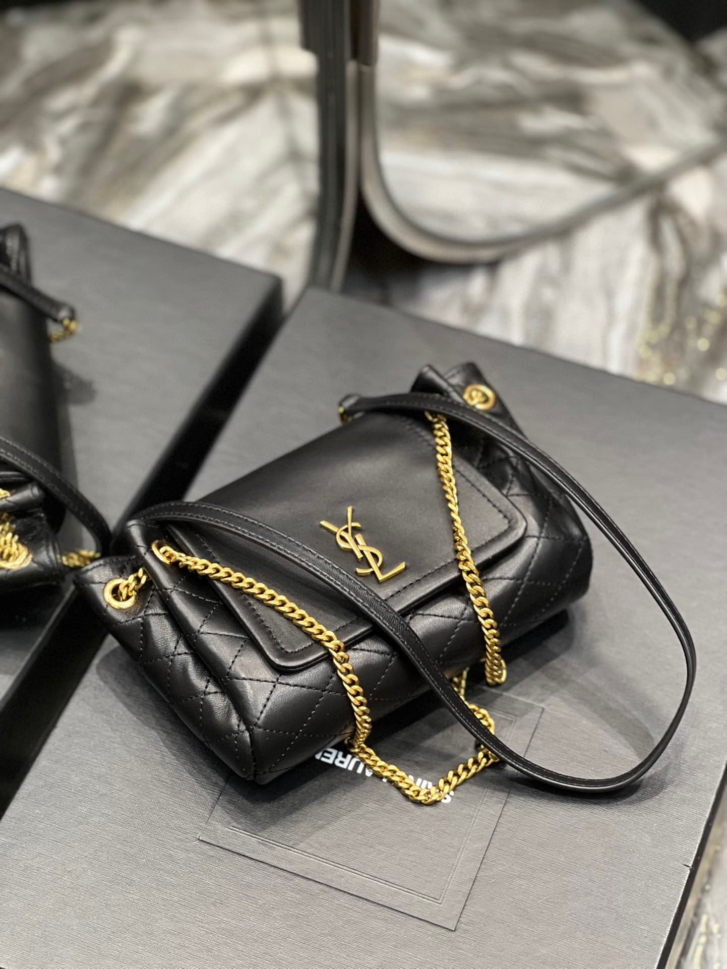 Saint Laurent Mini Nolita In Black 18Cm