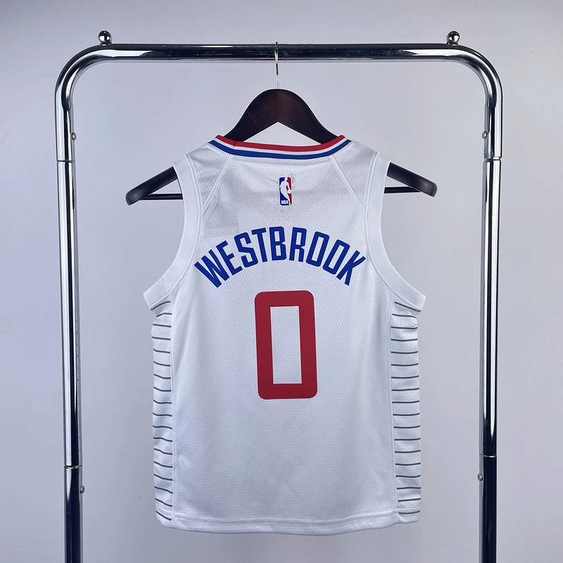 2023 NBA LA Clippers kids 0 WESTBROOK Basketball Jersey