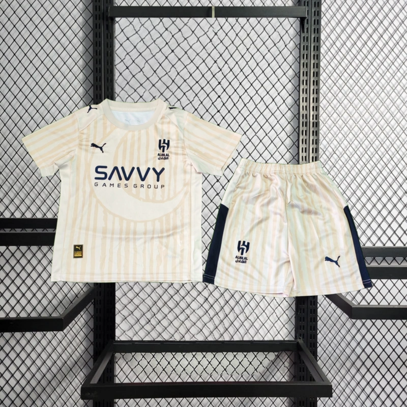 2025-26 Al-Hilal Away Kids football jersey Al Hilal