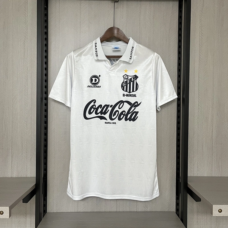 Retro 1993 Santos Home Football jersey retro
