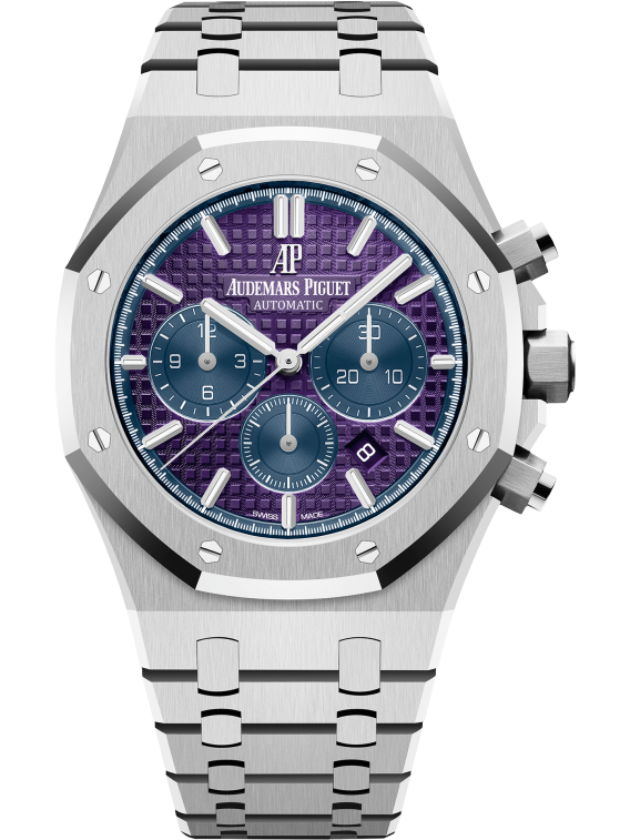 AUDEMARS PIGUET ROYAL OAK Plum purple dial CHRONOGRAPH 41mm