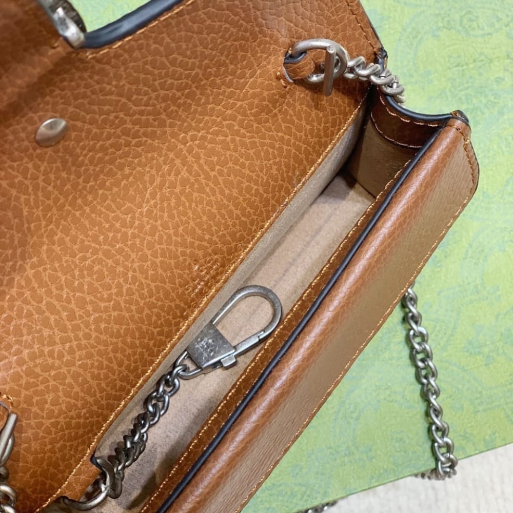 Gucci Dionysus Super Mini Denim Dark Blue And Brown 16Cm 476432 2KQFN 4483