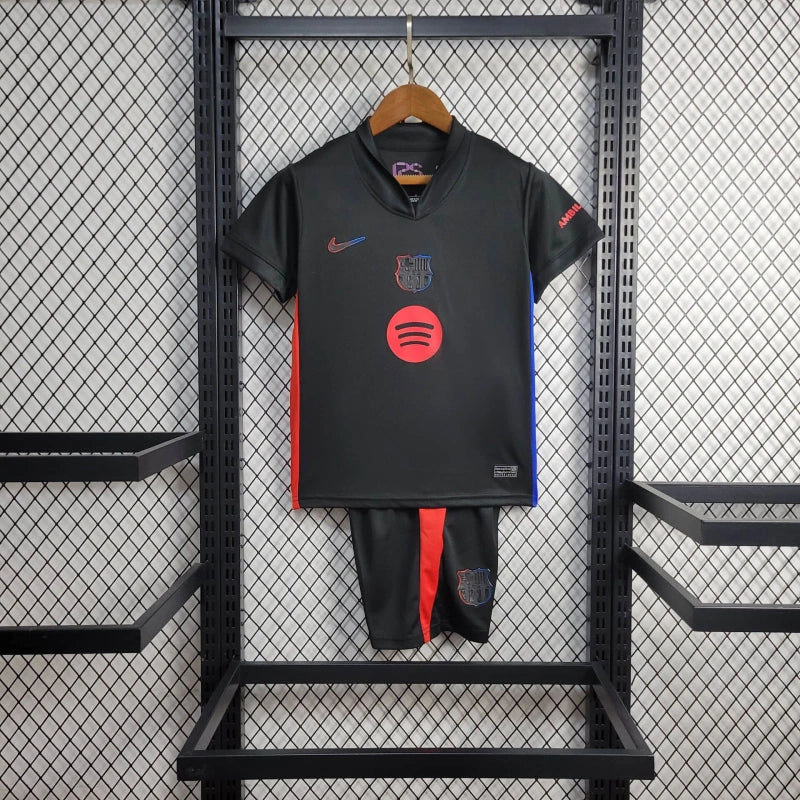 2024/2025 Kids Size Barcelona Away(Big Sponsor) Football Shirt 1:1 Thai Quality