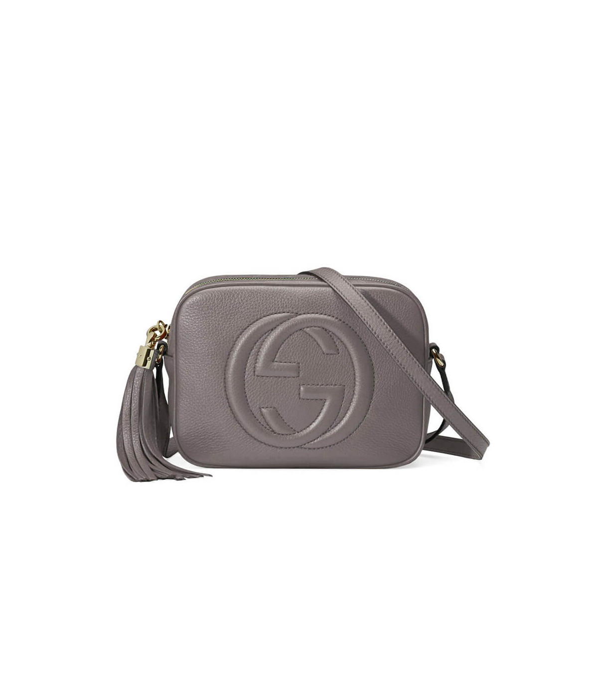 Gucci Soho Small Leather Disco Bag Grey