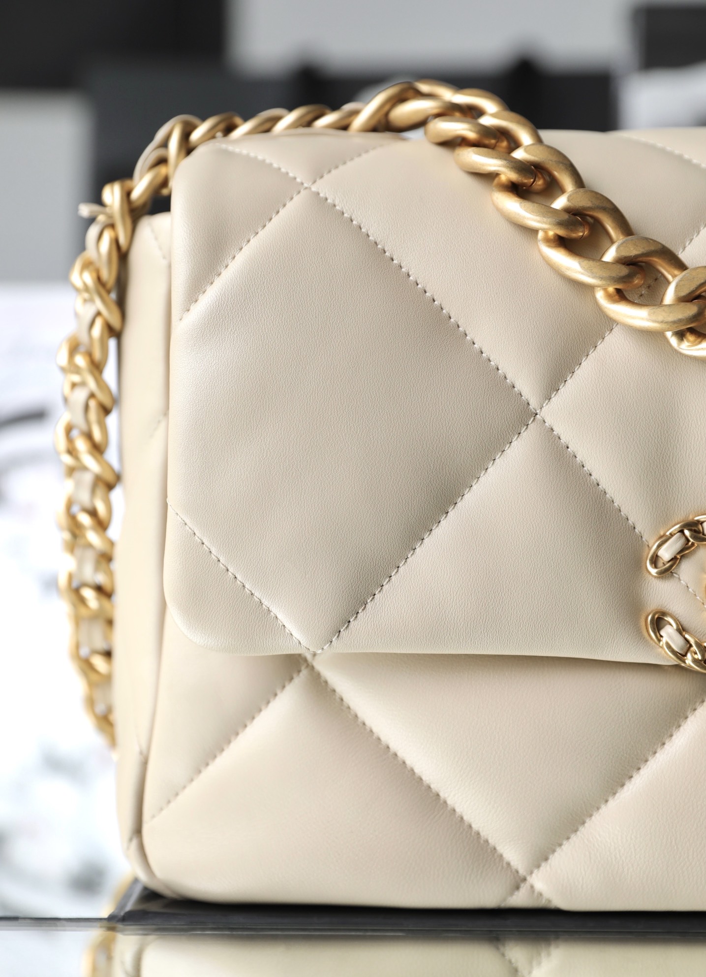 Chanel 19 Flap Bag Beige 30cm